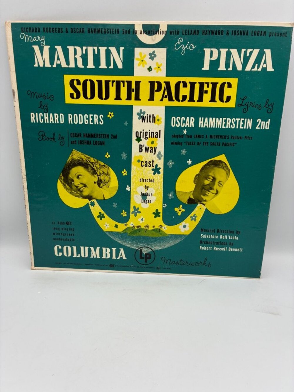 Mary Martin & Ezio Pinza South Pacific 1949 Broadway Cast LP Vinyl Columbia